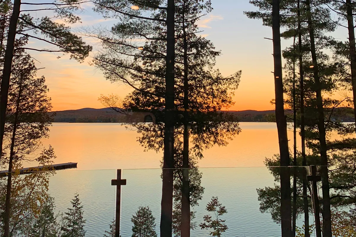 Coucher de soleil sur le lac